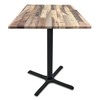 Holland Bar Stool Co 42" Tall In/Outdoor All-Season Table, 30" x 30" Square Rustic Top OD211-3042BWOD30SQRustic